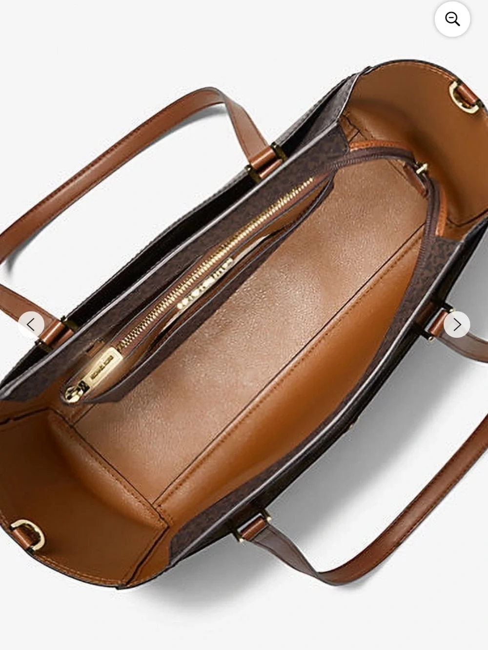 Michael Kors Brown and Tan Logo Tote